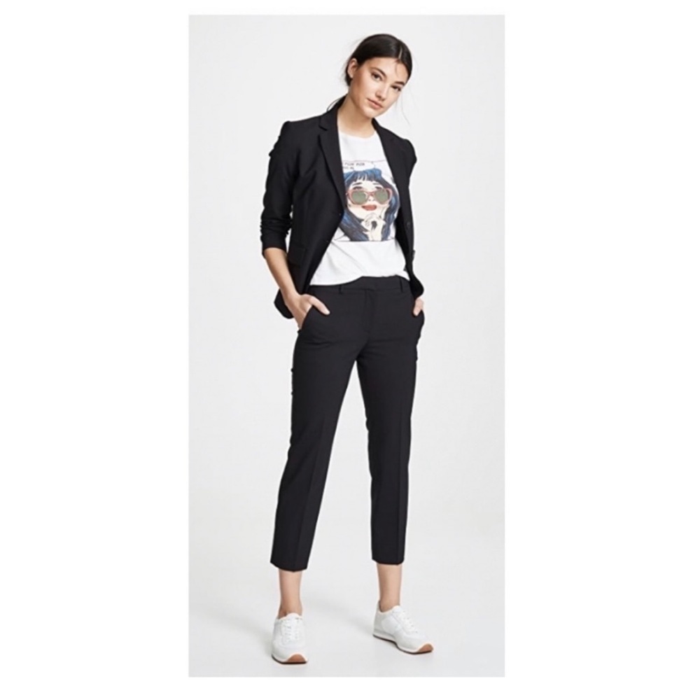 Theory Treeca 2 Classic Suit Pants in Black - Picture 5 of 9